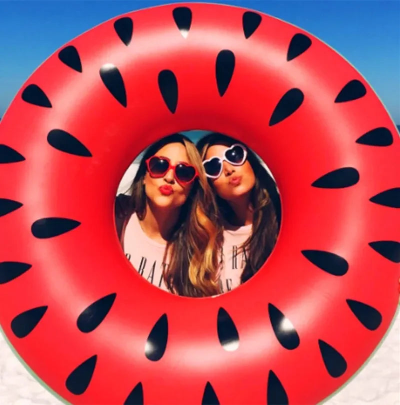 Inflatable Pineapple Watermelon Pool Float | Summer Fun Swim Ring