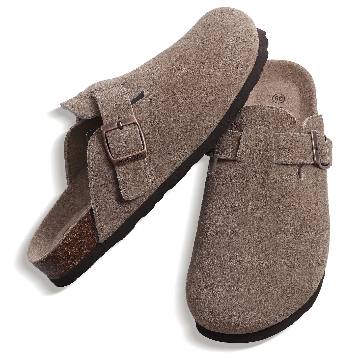 Comfortable Suede Clogs with Arch Support for All-Day Wear