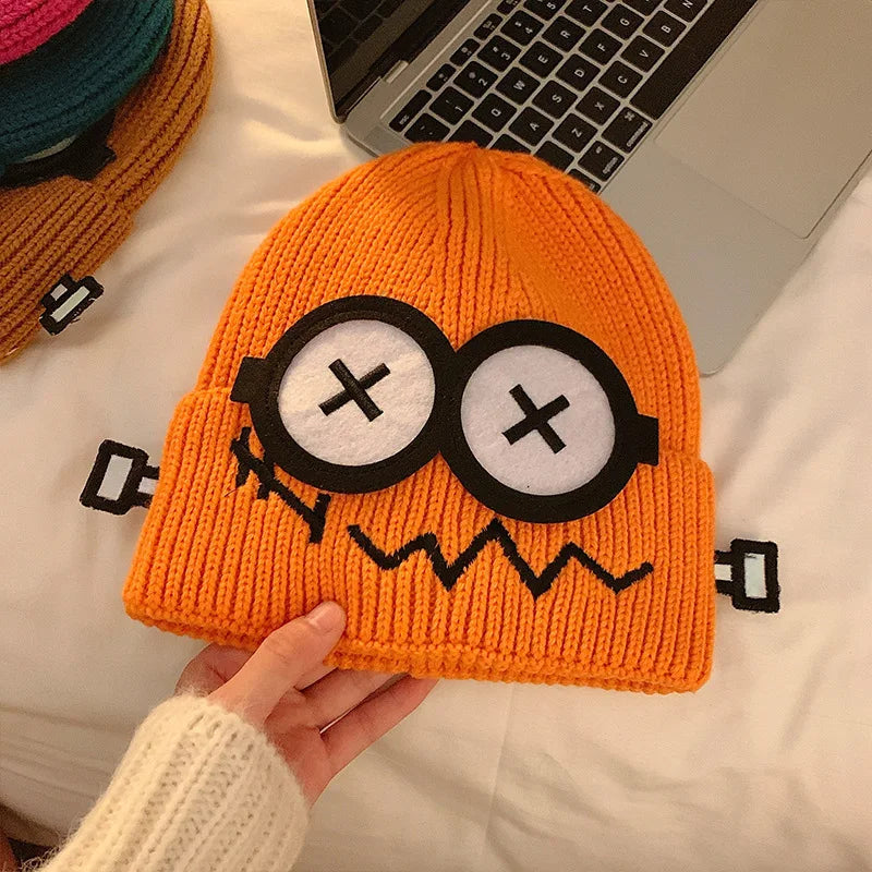 Funny Cute Cartoon Knitted Wool Hat for Women | Cozy Winter Beanie