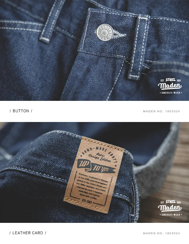 Men's Retro Wide Leg Denim Pants | Oversize Loose Fitting Style