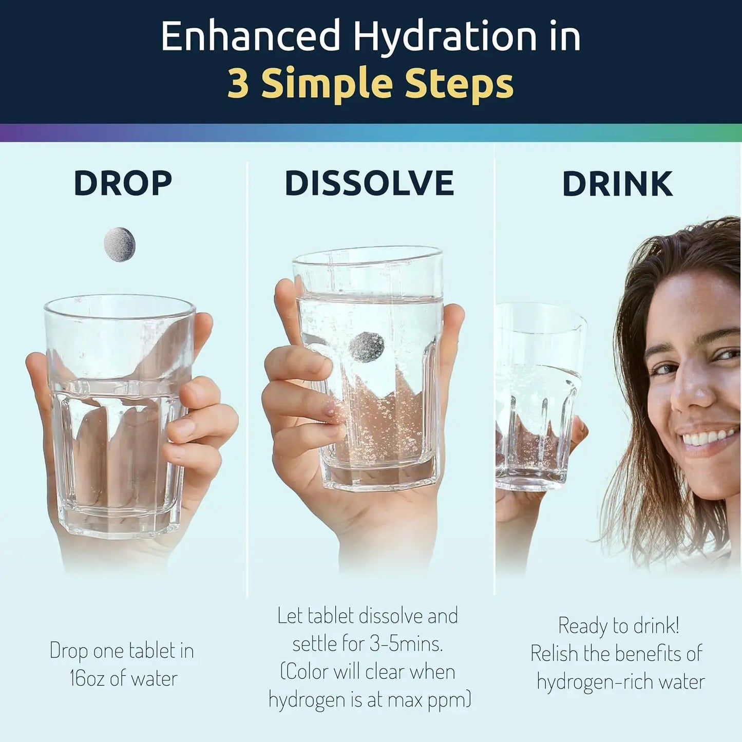 Hydrogen Water Tablets with Magnesium for Energy Boost