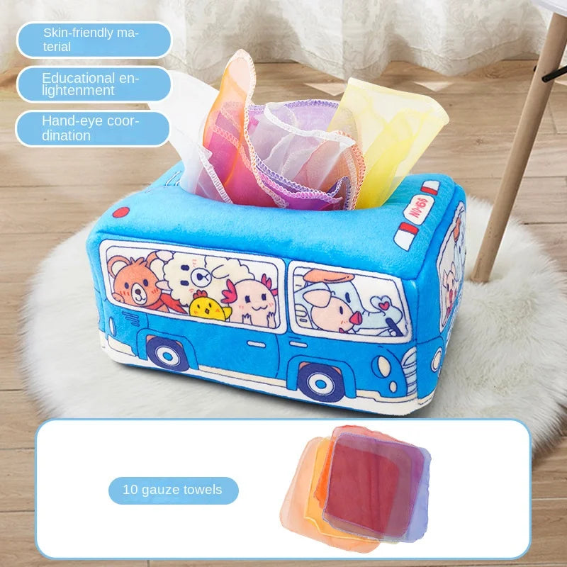 Baby Montessori Magic Tissue Box | Sensory Learning Toy