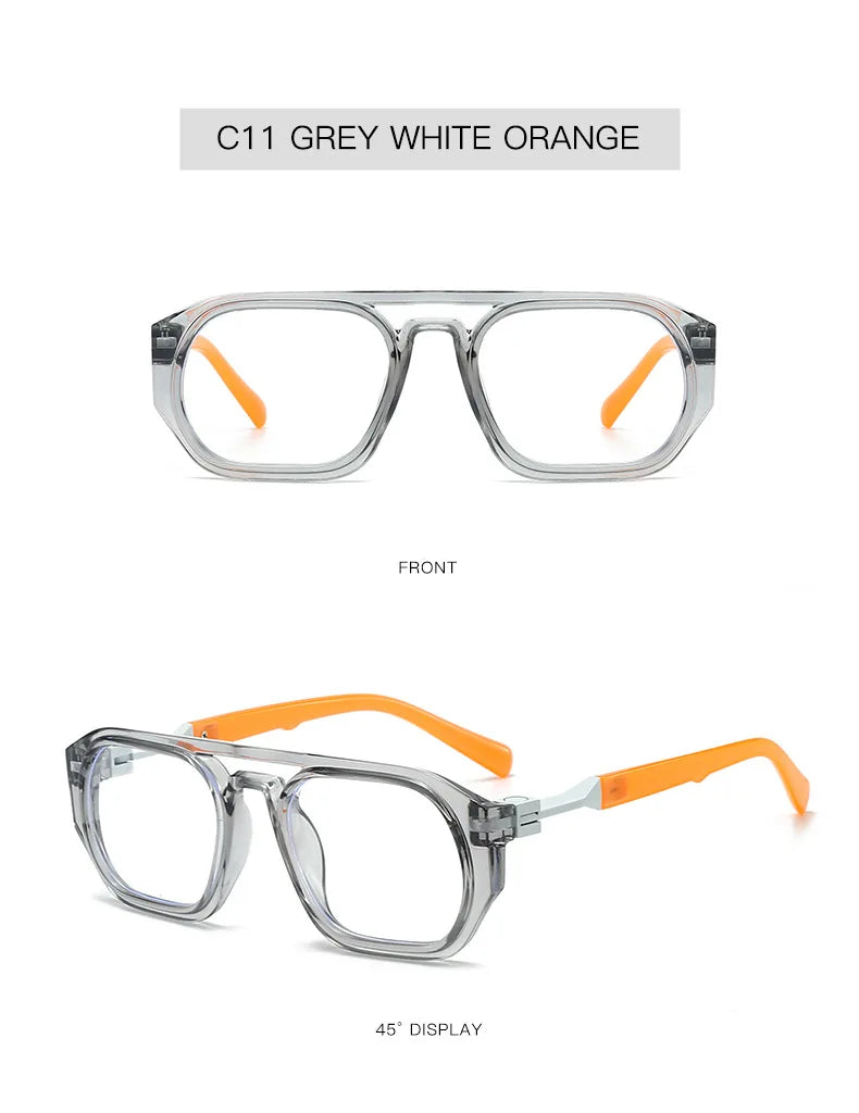 Transparent Square Computer Glasses for Blue Light Protection