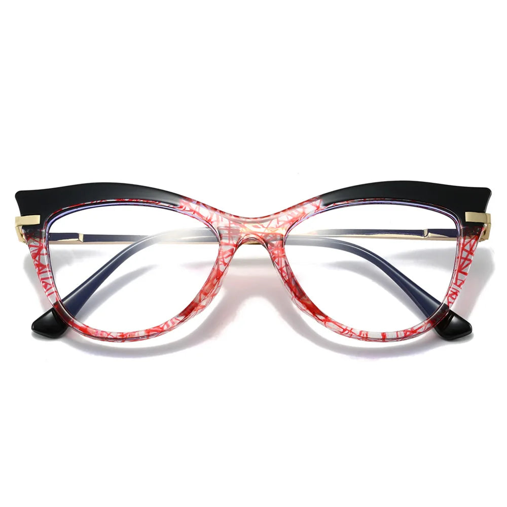 Gradient Cat-Eye Glasses | Retro Y2K Style for Fashion Enthusiasts