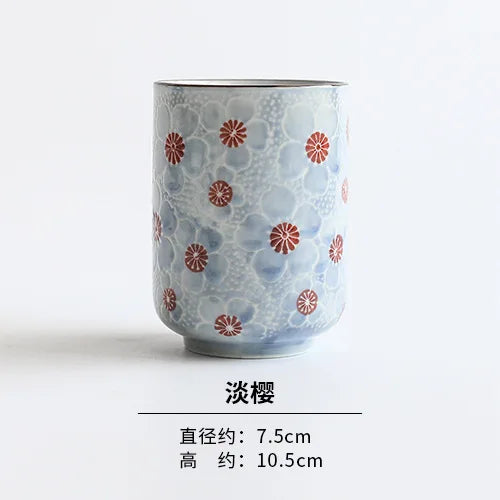 Taza de té japonesa pintada a mano | Taza de cerámica vintage