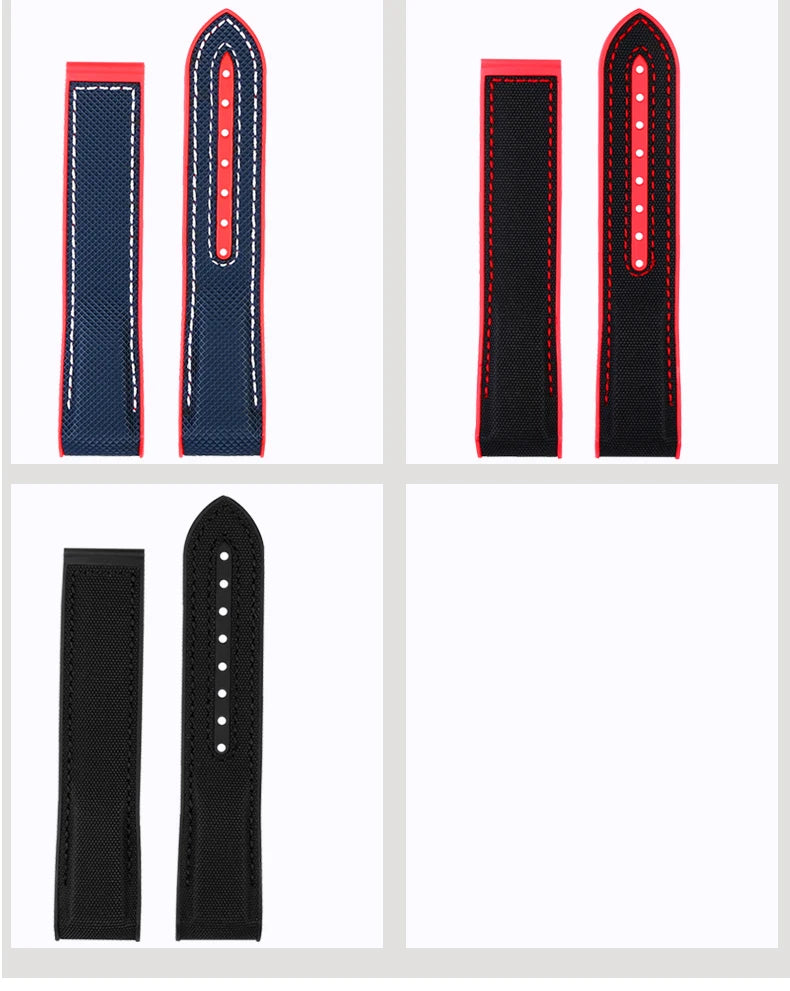 Versatile Nylon Rubber Watchband | Durable Comfort Strap