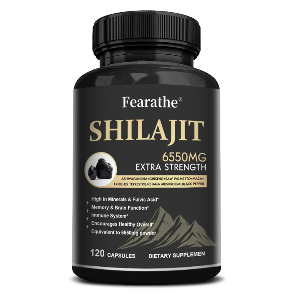 Shilajit Ginseng Maca Capsules | Energy, Endurance & Wellness
