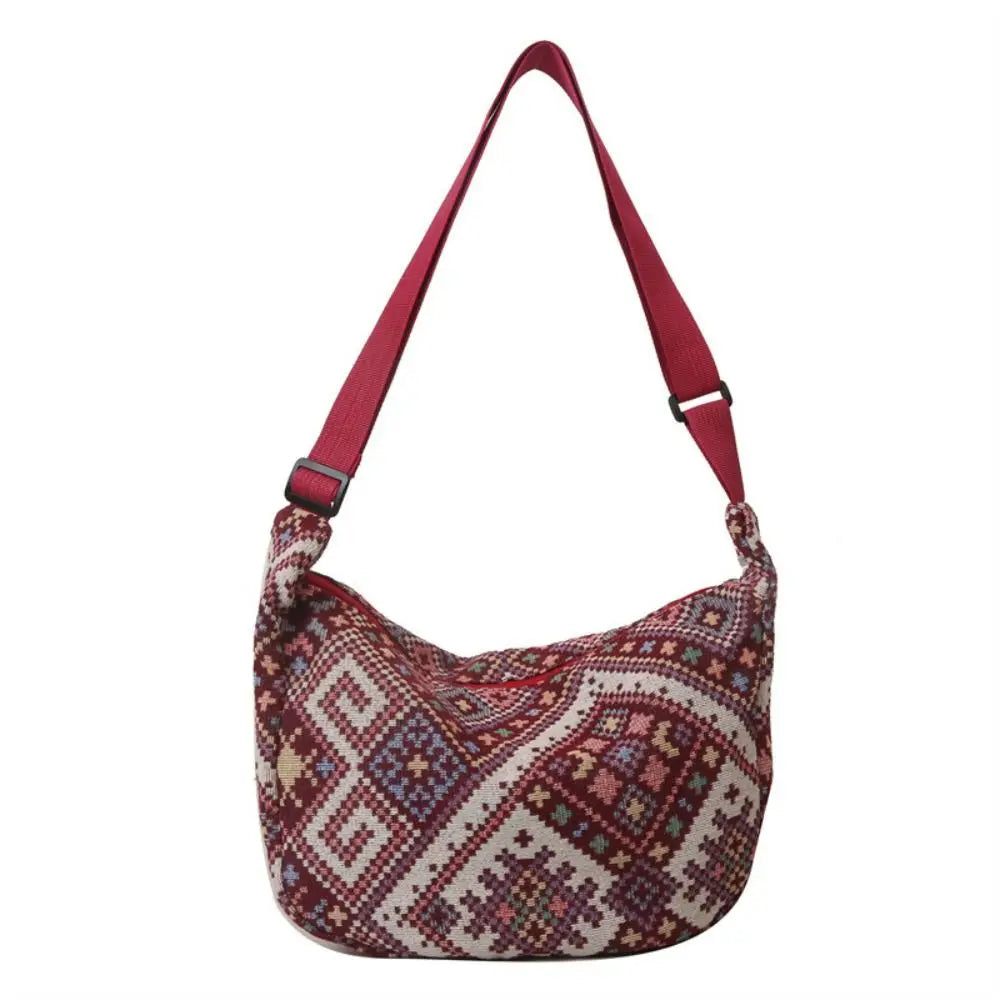 Fashionable Large-Capacity Canvas Shoulder Bag for Women