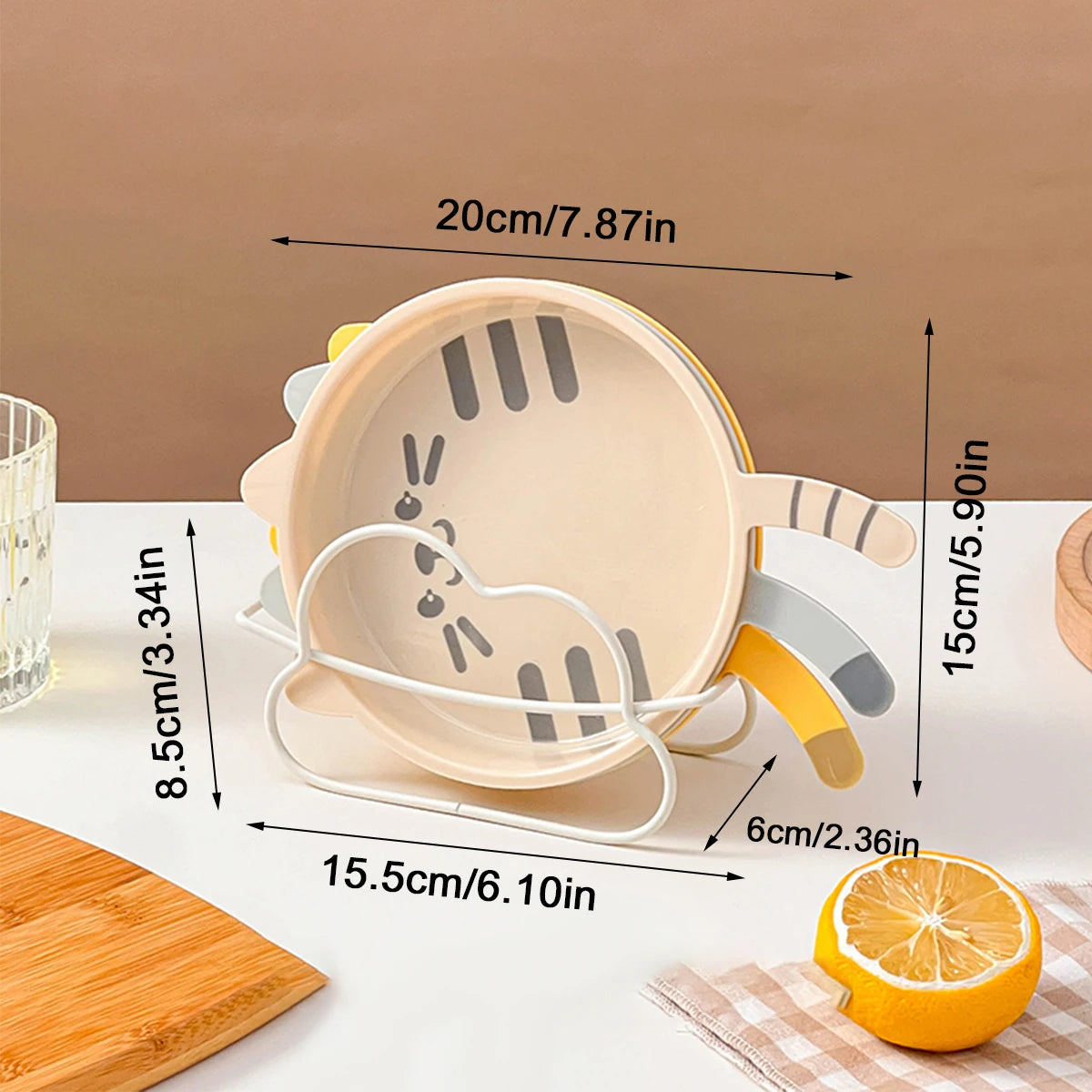 Cute Cat Pattern Dessert Plate | Reusable Kitchen Tableware