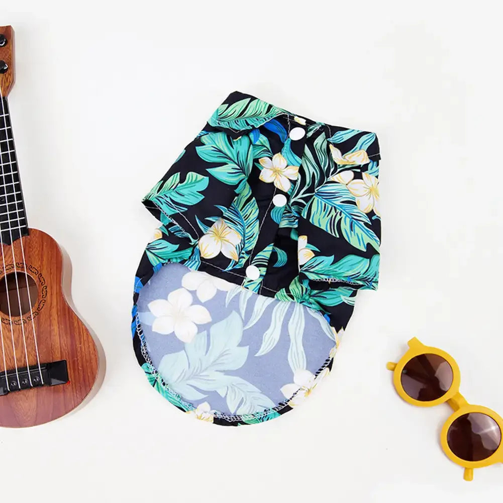 Bonitas camisetas de perro estilo hawaiano | Cómodas camisetas para mascotas