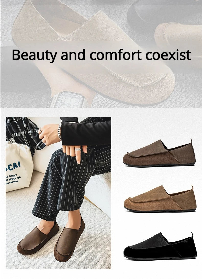 Men's Casual Walking Loafers | Soft Leather Comfort Shoes