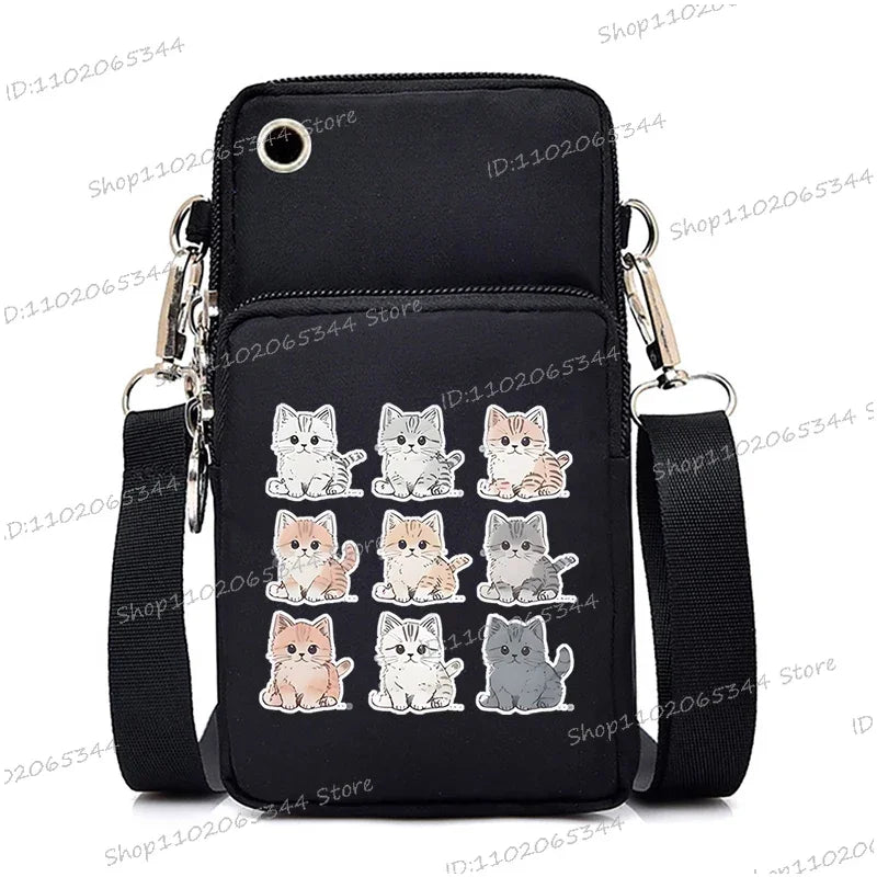 Cartoon Cat Crossbody Bag | Cute Women's Anime Shoulder Purse