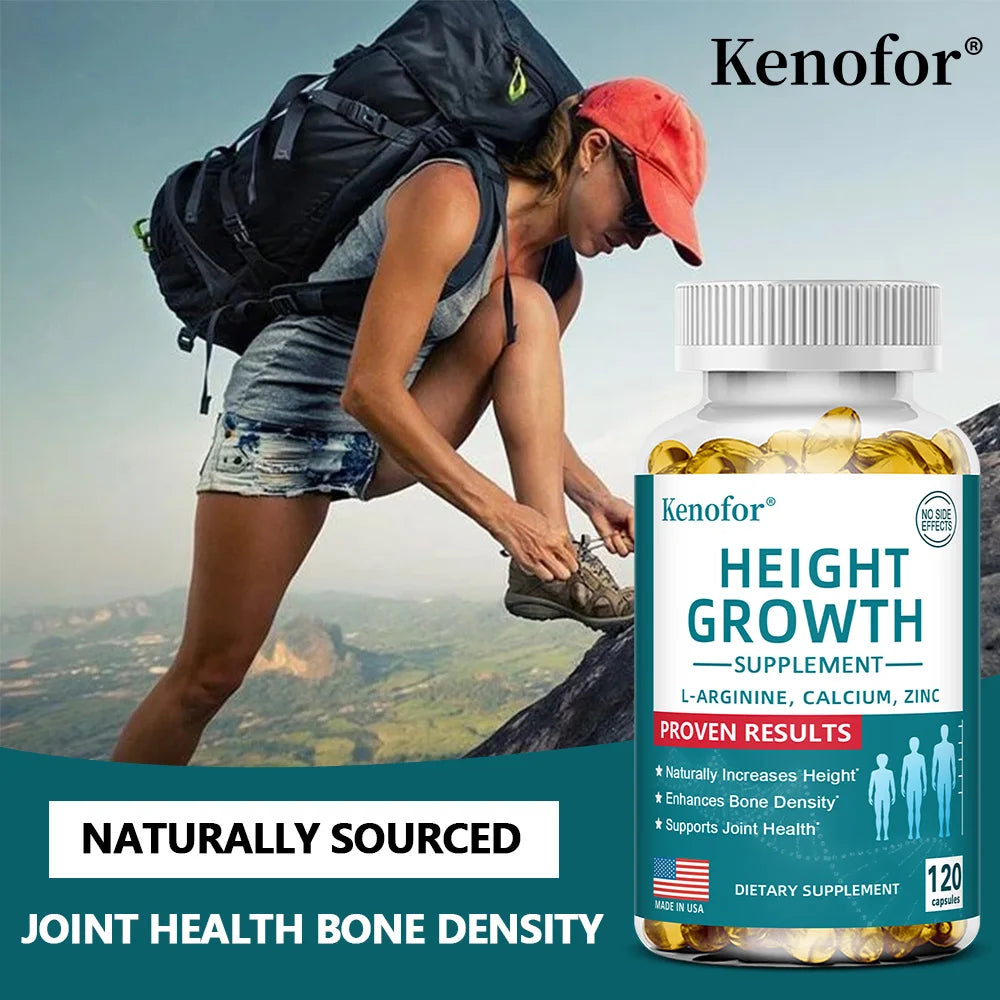 Natural Height Growth Calcium Vitamin D Capsules for Adults