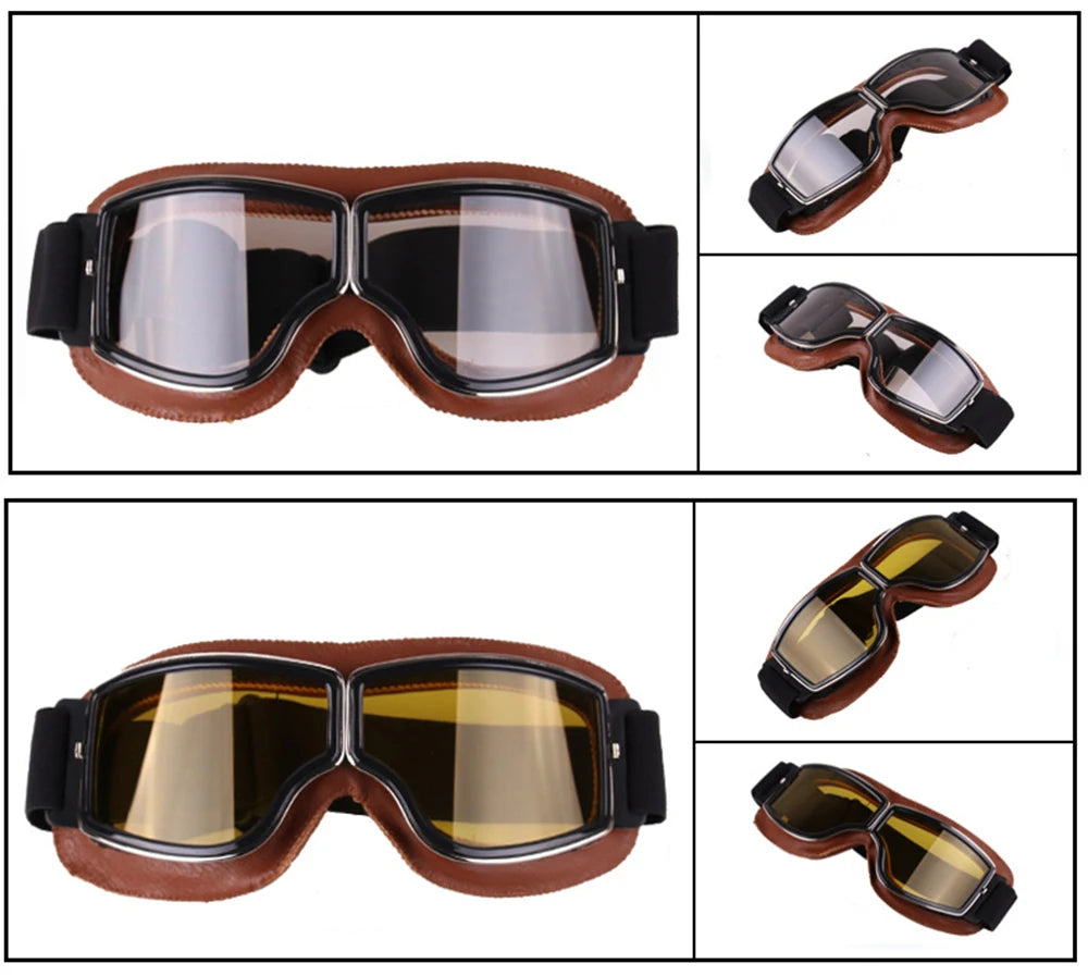 Retro Windproof Motorcycle Glasses | Foldable Sunglasses