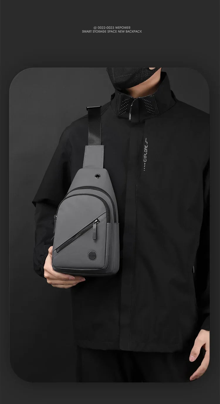 Lightweight Men's Chest Bag | Versatile Nylon Crossbody Sling