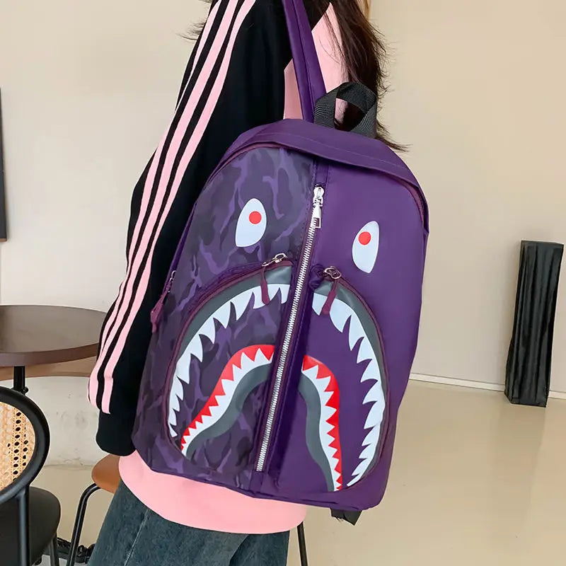 Large Capacity Waterproof Shark Backpack | Unisex Travel Bookbag