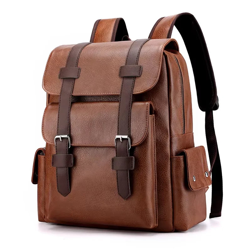 Stylish Large PU Leather Backpack | Perfect for Students & Travel