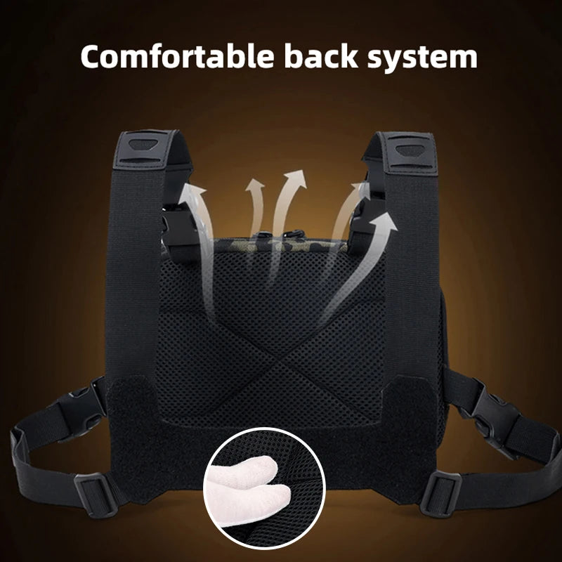 Men's Tactical Fishing Vest Backpack | Waterproof Molle Fanny Pack