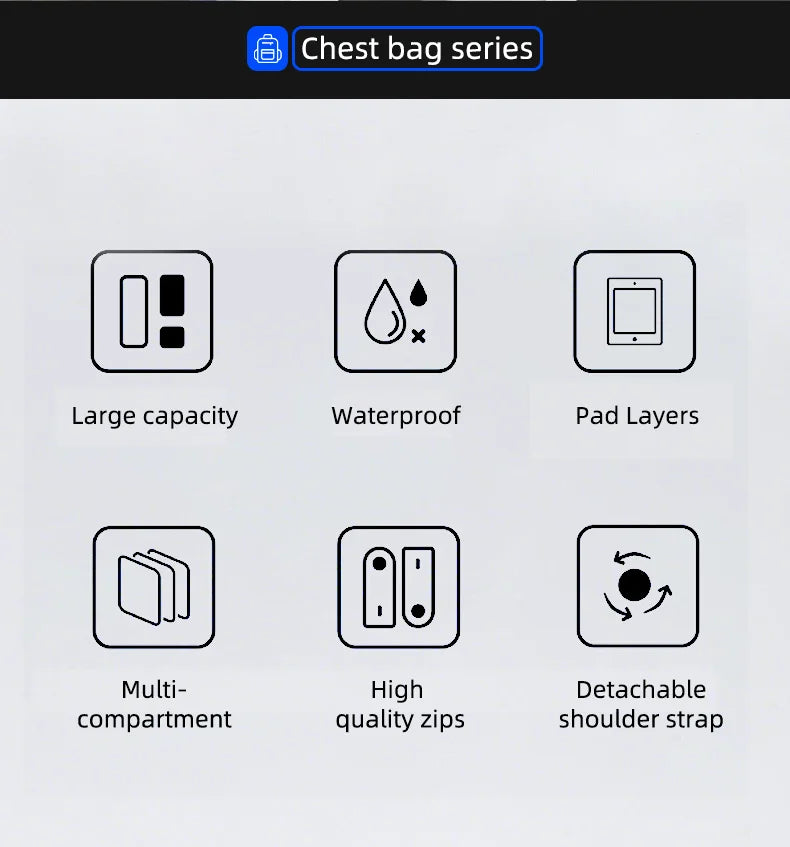Men's Waterproof Anti-Theft Shoulder Sling Bag | Multi-Pocket Crossbody