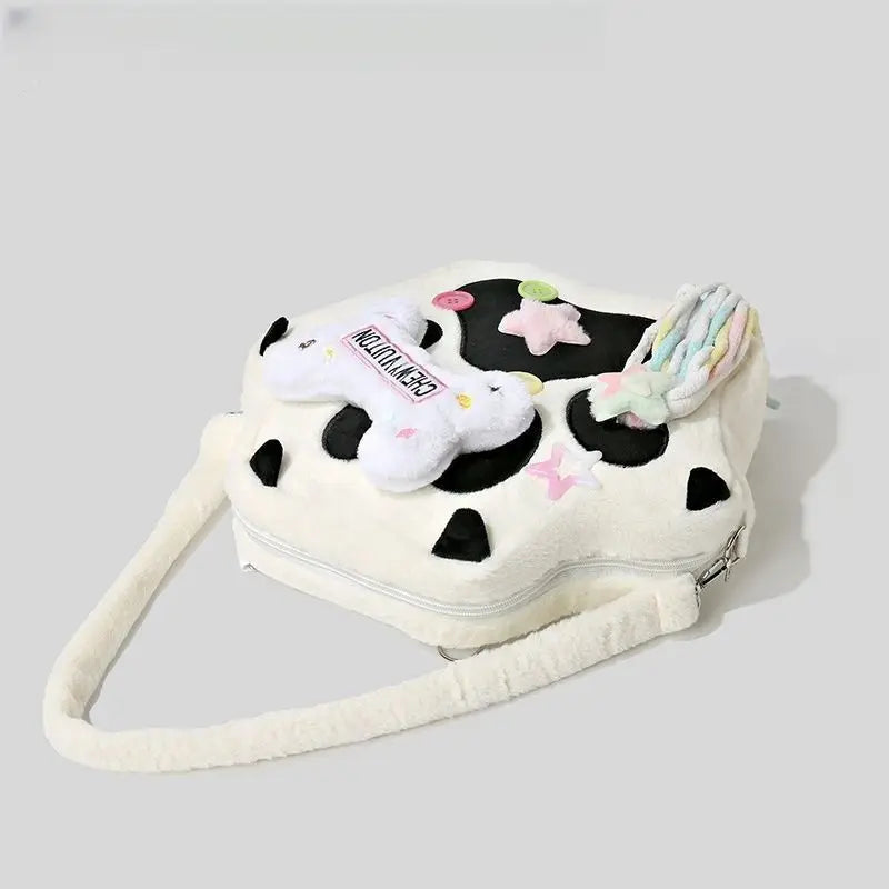 Cute Cat Paw Plush Backpack | Kawaii Soft Furry Purse