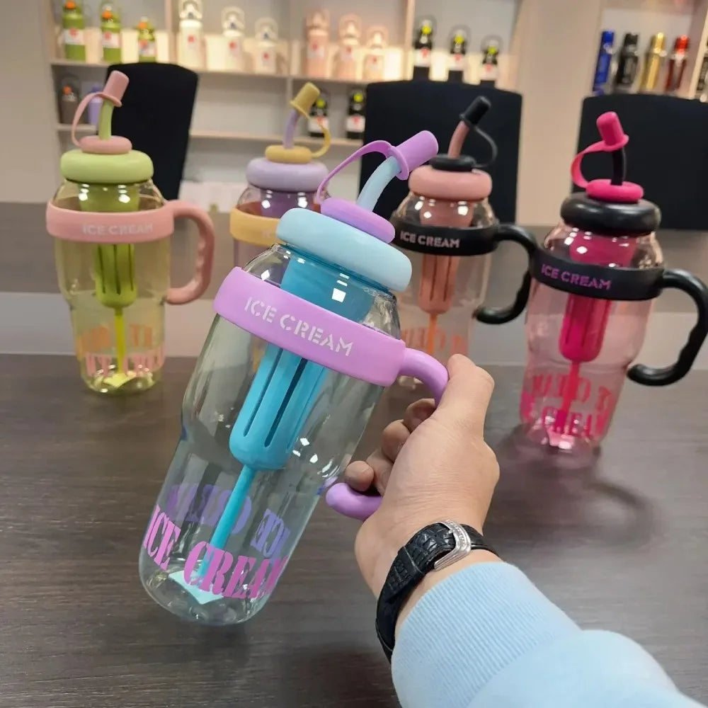 Durable Waterproof Large Capacity Summer Milk Tea Cup with Straw