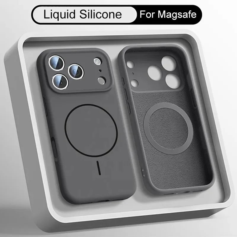 Magnetic Liquid Silicone Phone Case | Soft & Durable Protection