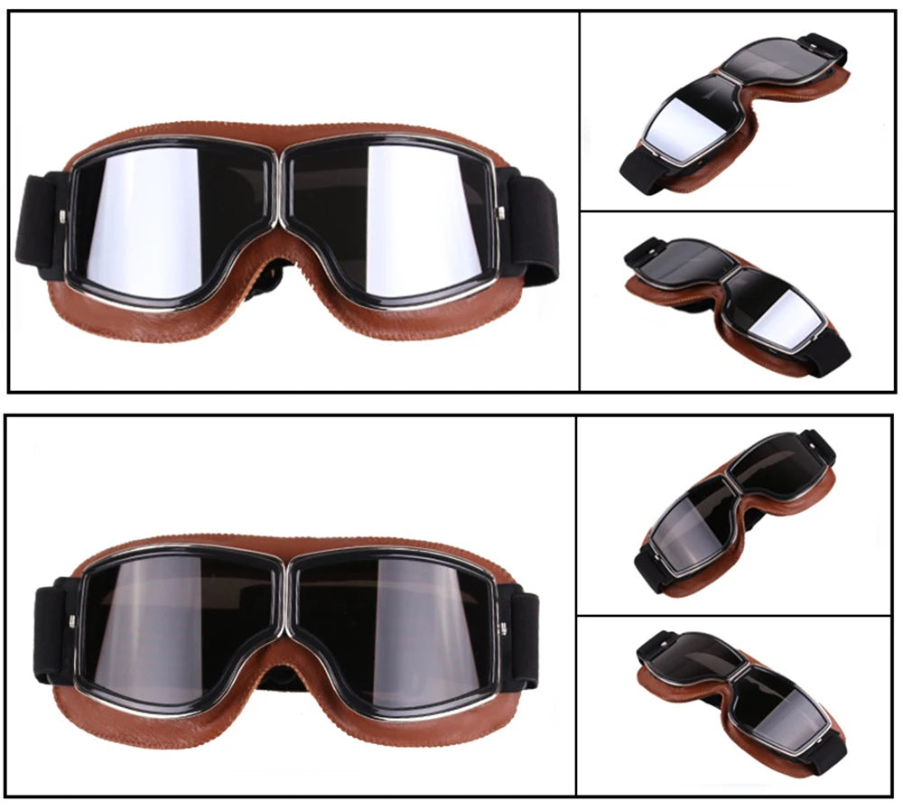Retro Windproof Motorcycle Glasses | Foldable Sunglasses