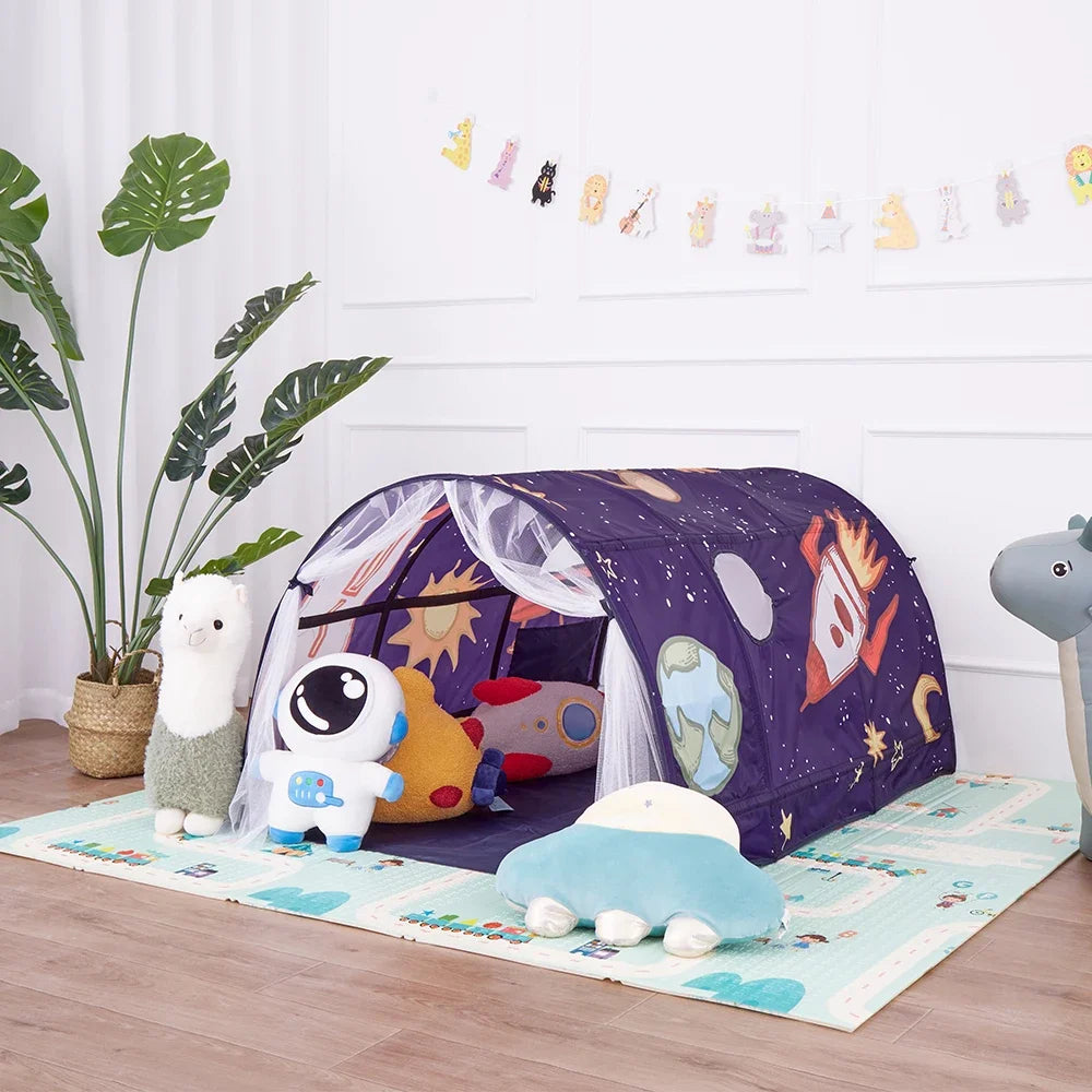 Portable Children's Star Rocket Bed Tent | Fun Mosquito Canopy