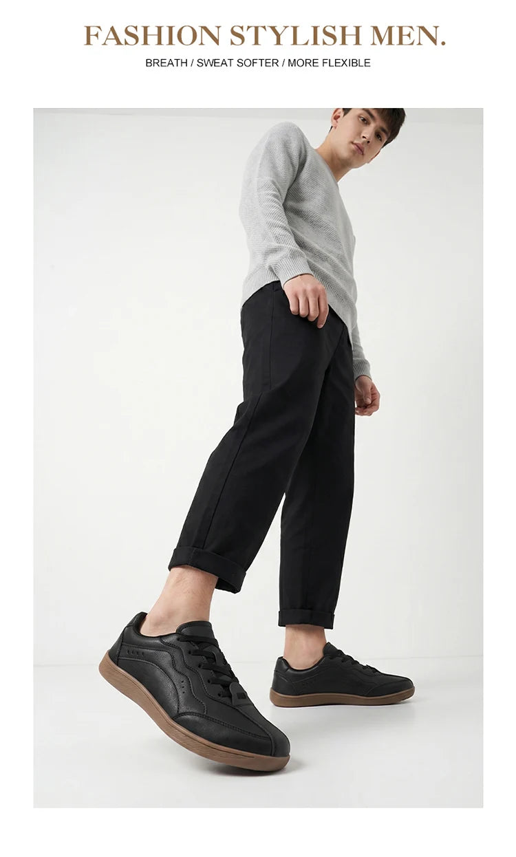 Men's Casual Wide Toe Box Sneakers | Comfortable Non-Slip Trainers