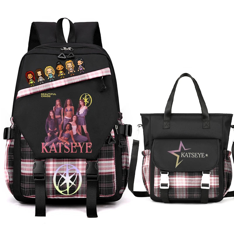 Vintage Girl Group Backpack | Multifunctional Women's Rucksack