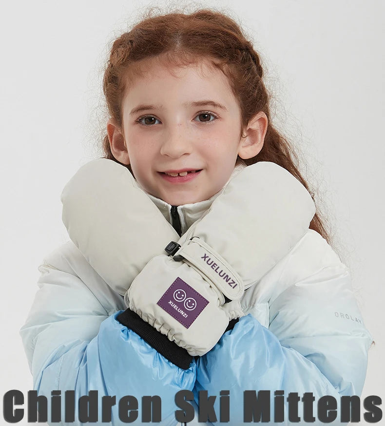 Waterproof Kids Ski Mittens | Warm Insulated Gloves for Winter Fun