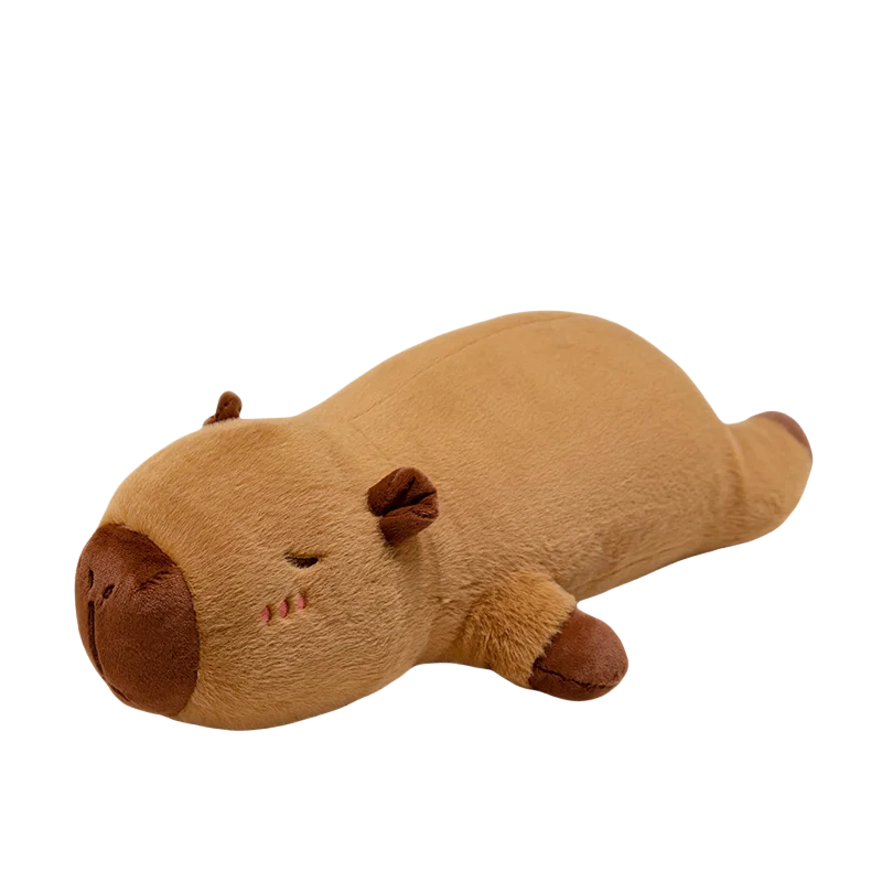 Long Capybara Cartoon Pillow | Comfortable Plush Cushion for Rest