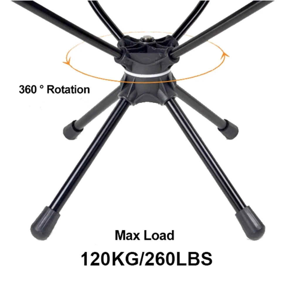 Lightweight Outdoor Folding Swivel Chairs for Camping & Fishing