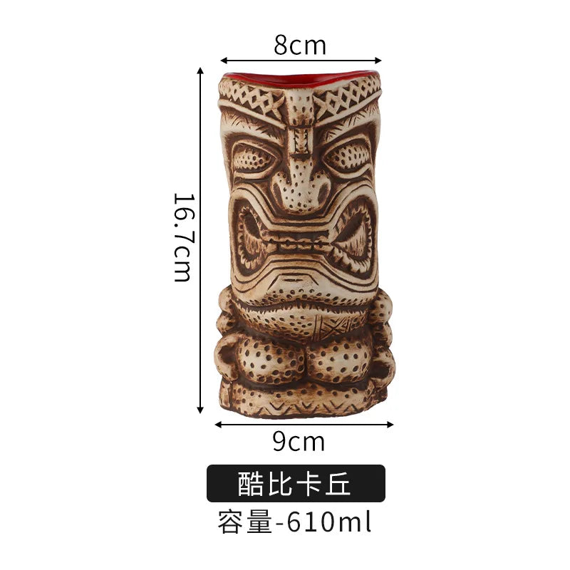 Creative Ceramic Bar Cups | Tiki Hawaiian Cocktail Glasses