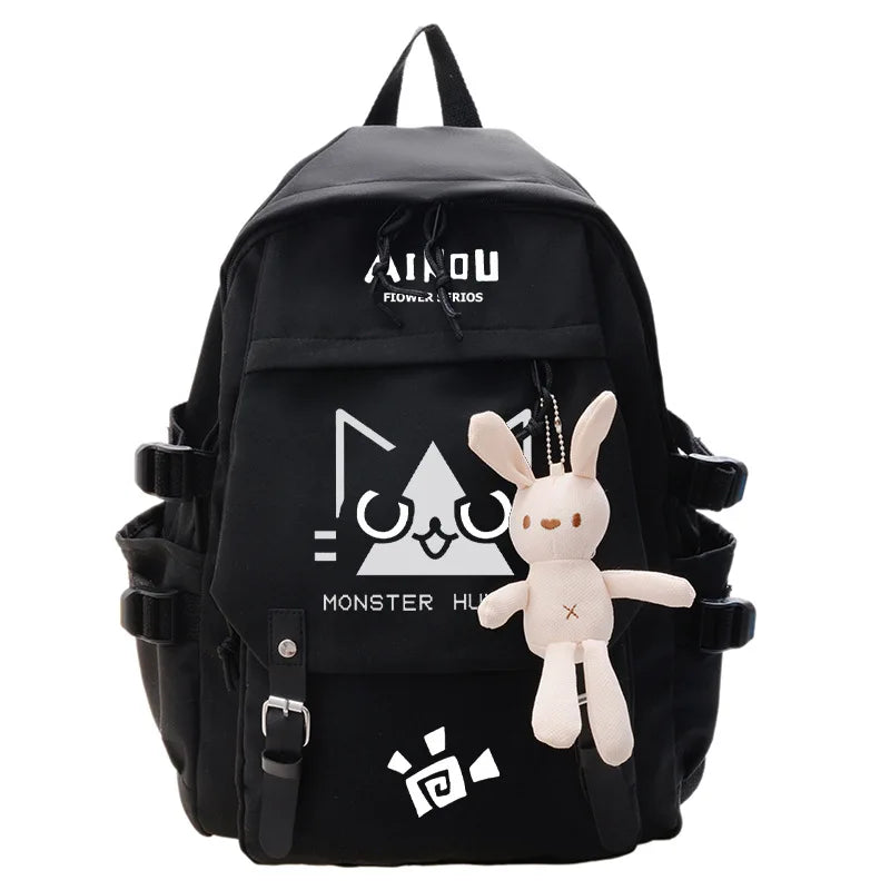 Anime Monster Hunter Cat Backpack | Stylish Schoolbag for All