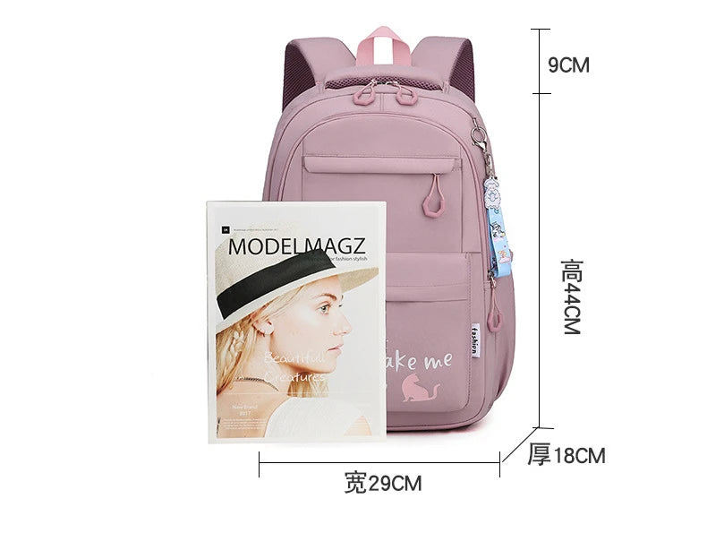 Stylish Pink School Backpack for Girls | Fashion Meets Functionality