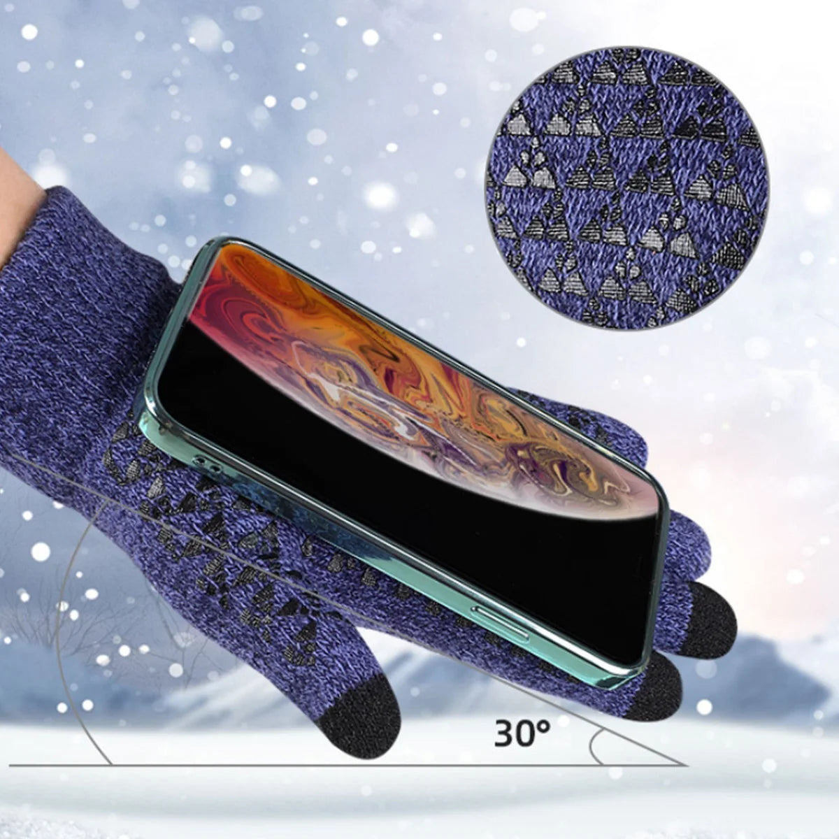 Thickened Velvet Touch Screen Winter Gloves | Unisex Warm Knitted