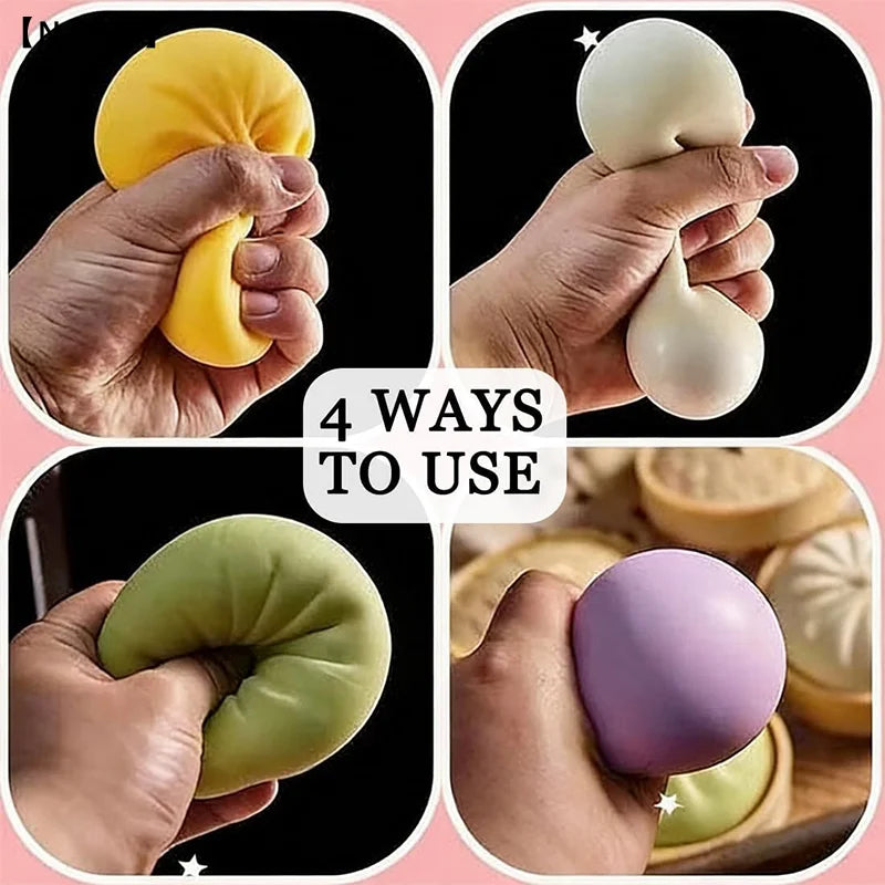 Giant Dumpling Squeeze Toys Anxiety Relief Fidget Toy Simulation Food Steamed Stuffed Bun Squeeze Decompression Dough Toy〔Nest〕
