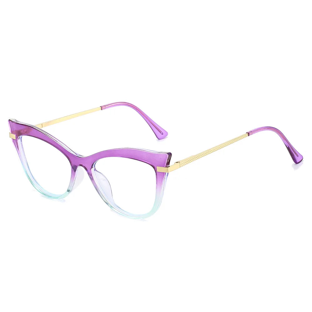 Gradient Cat-Eye Glasses | Retro Y2K Style for Fashion Enthusiasts