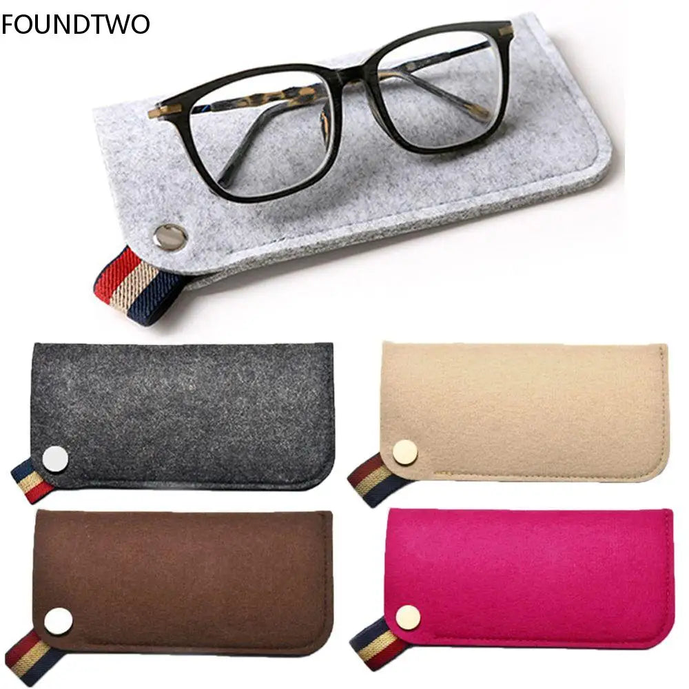 Colorful Felt Sunglasses Storage Bags for Men and Women