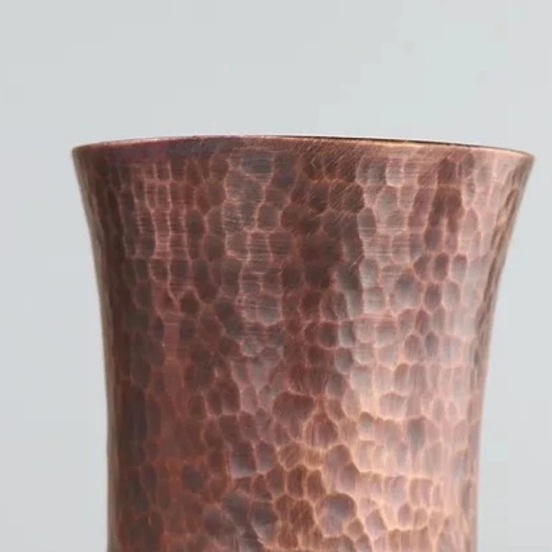 Vintage Pure Copper Coffee Cup,Handcrafted Engraving Hammer Texture 300 ml Beer Moscow Mule Tumbler Milk Mug,Tea Water Tableware