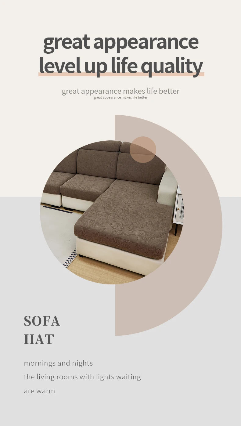 High Elastic Jacquard Sofa Cushion Cover | Pet-Friendly Protector