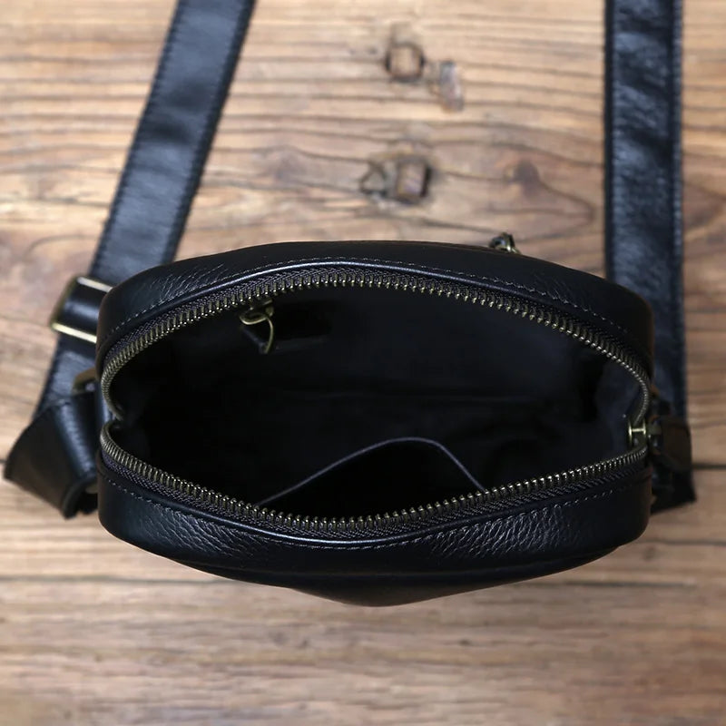 Bandolera de cuero genuino para hombre | Elegante y duradera