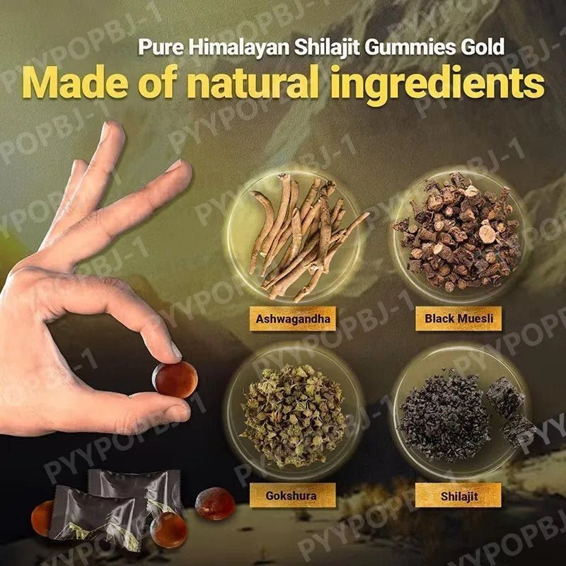 Pure Himalayan Shilajit Gummies | Daily Health Support Supplements
