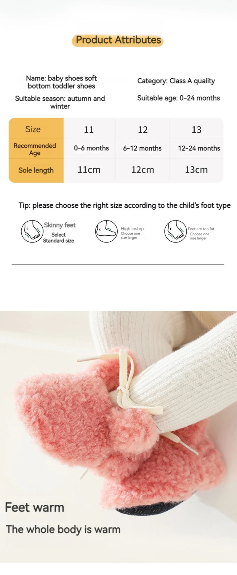Warm Baby Booties | Soft Anti-Slip Winter Infant Shoes