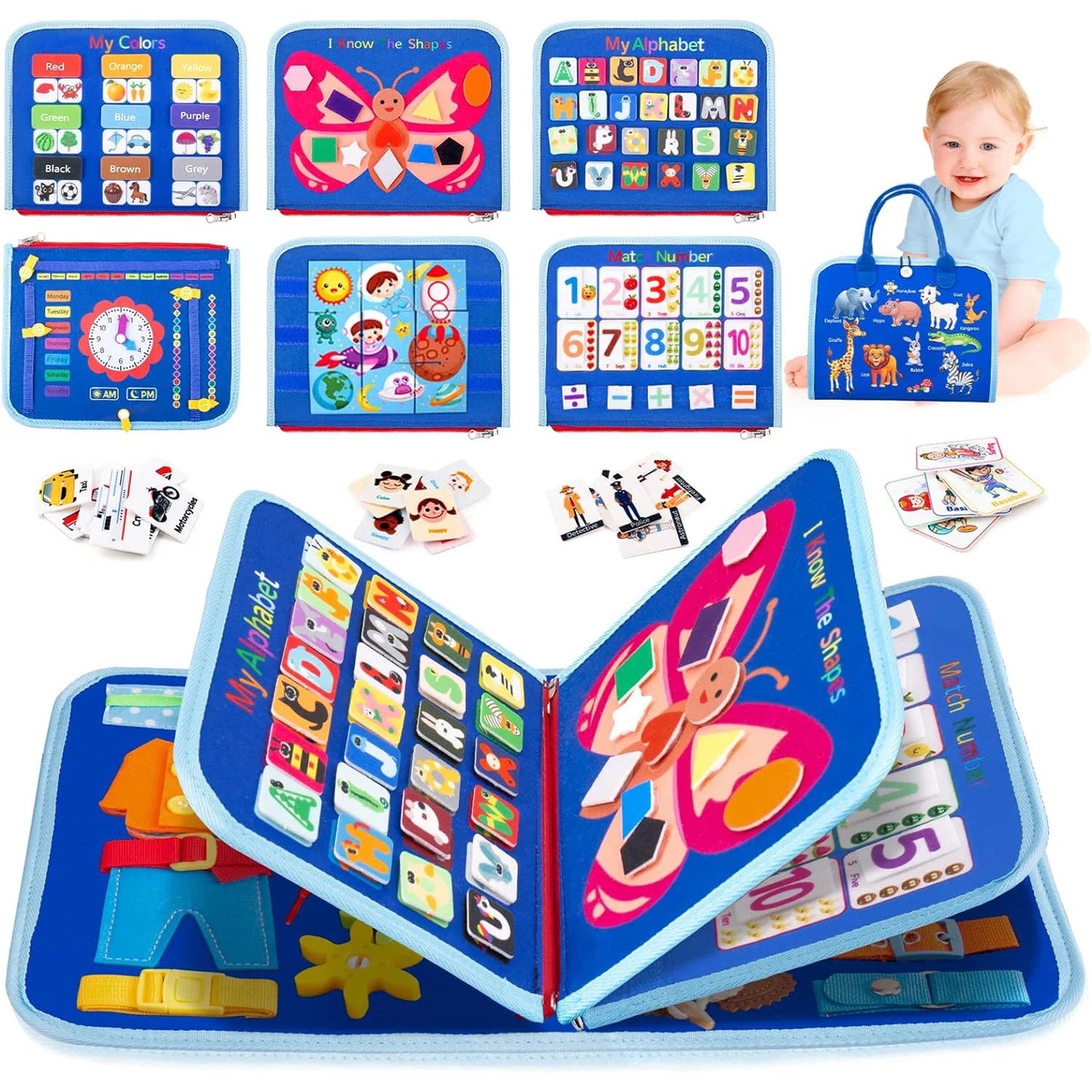 Montessori Busy Board | Toddler Sensory Activity for Skill Development