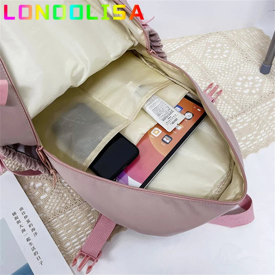 Mochila Bonita Impermeable para Mujer | Mochila Escolar con Múltiples Bolsillos