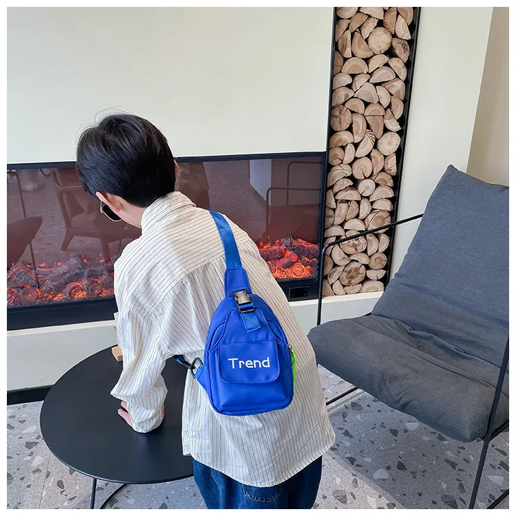 Cute Solid Color Children's Shoulder Bag | Stylish Kids Fanny Pack