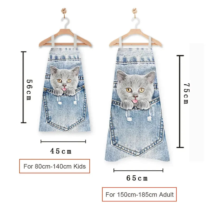 Funny Cat & Dog Apron | Unique Kitchen & Cleaning Pinafore