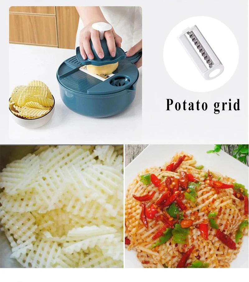 9-in-1 Vegetable Cutter | Multi-Functional Slicer & Grater